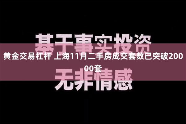 黄金交易杠杆 上海11月二手房成交套数已突破20000套